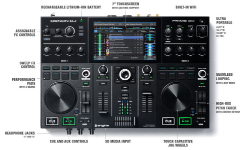 קונטרולר דיג'יי עצמאי - Denon Prime Go