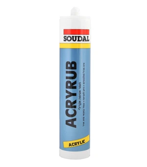 מסטיק אקרילי 280 מ”ל סודל אקרירב – SOUDAL ACRYRUB