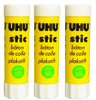 UHU דבק סטיק 3 יחידות