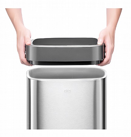 פח סנסור EKO EKOSMART ‏35 ליטר נירוסטה, מתוך גלריית המוצר