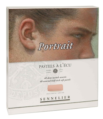סט 40 חצאי-פסטל יבש גווני פורטרט Portrait 