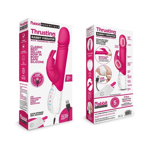 ויברטור נטען  עולה ויורד מסיליקון  יוקרתי  Rabbit Essentials - Thrusting Rabbit Vibrator