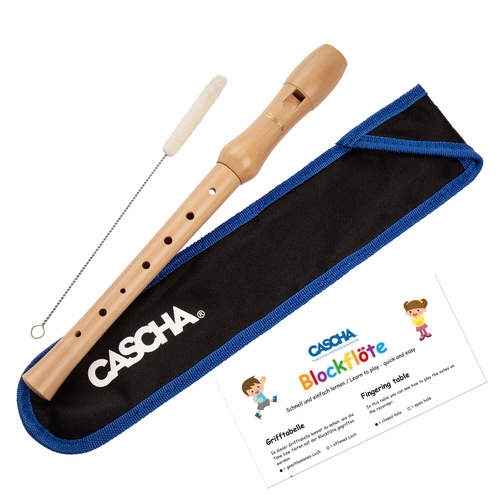 חלילית מעץ אצבוע גרמני עם חוברת לימוד ותיק CASCHA HH2074