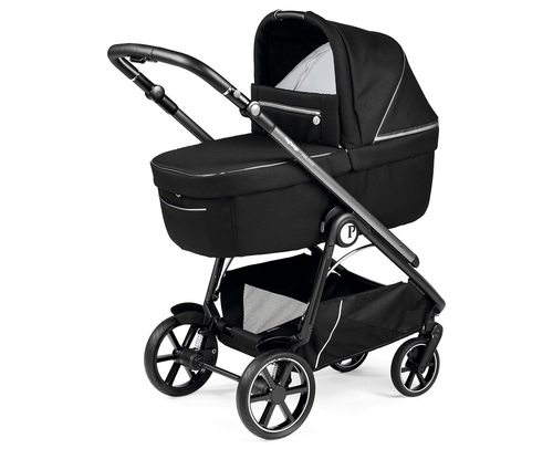 עגלת תינוק ולוצ'ה Veloce מנגנון נסיעה סופר חלק וסל שכיבה מרווח ומאוורר - צבע Black Shine
