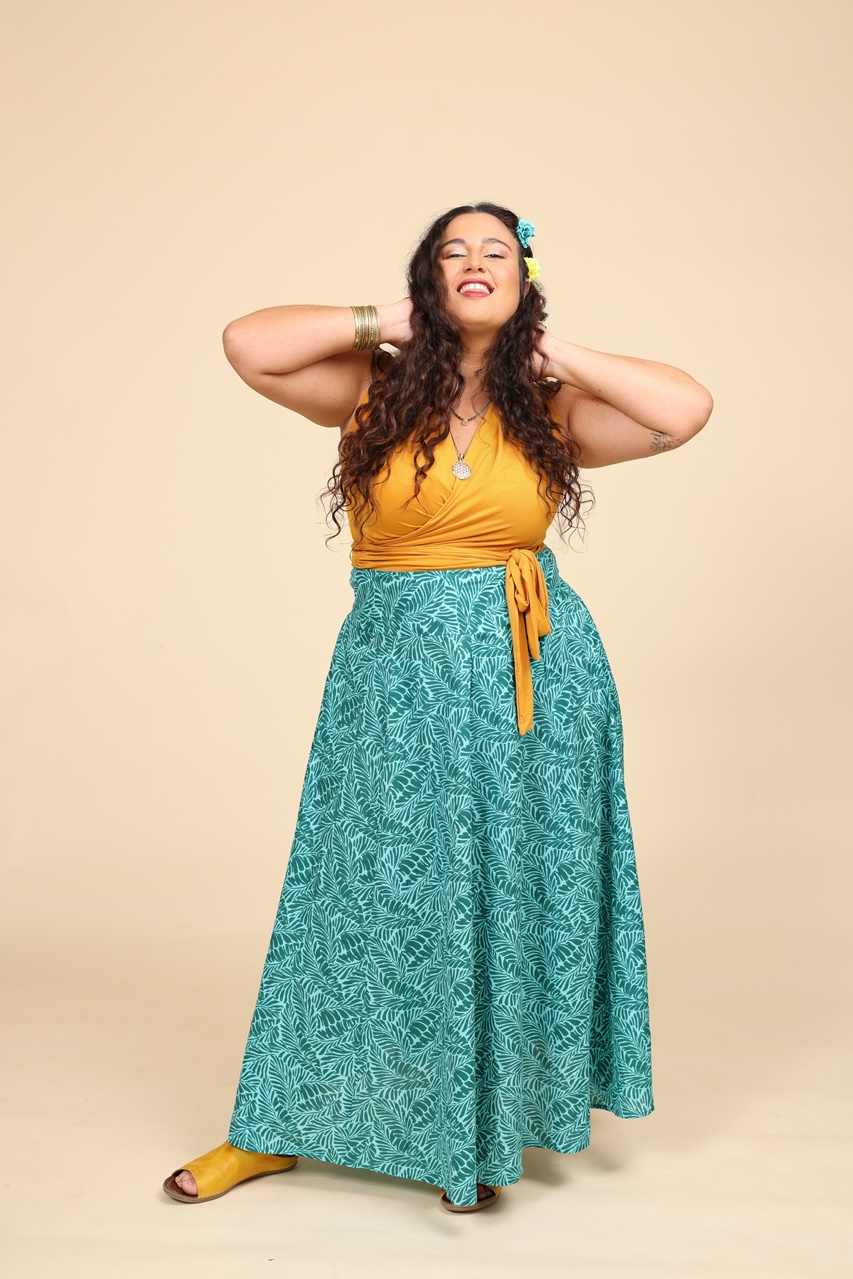 חצאית כותנה plus size