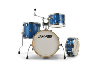 מערכת תופים 4 חלקים (2 אריזות) "18 SONOR AQX Jazz blue ocean sparkle