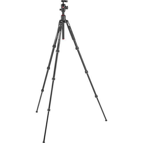 חצובת טיולים אלומיניום עם ראש Manfrotto