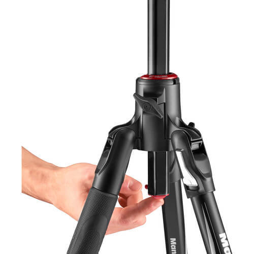 חצובת טיולים אלומיניום עם ראש Manfrotto
