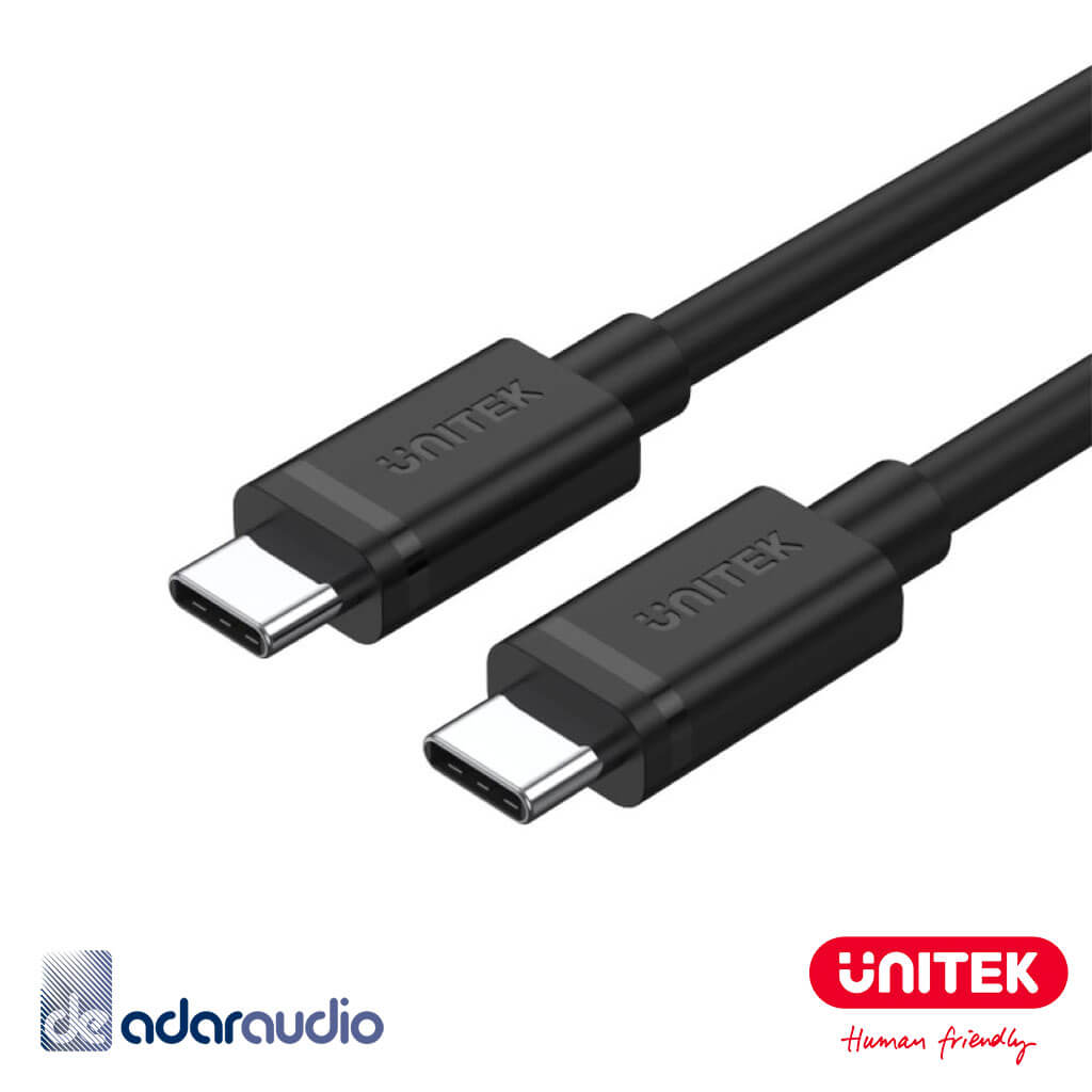 כבל USB 3.1 תקע C זכר - C זכר 1 מטר Unitek Y-C477BK
