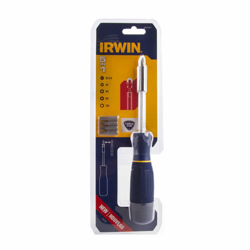 מברג מתחלף מקצועי כולל 5 ביטים IRWIN