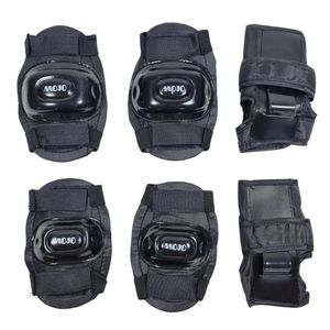 סט מגנים מלא לילדים: מרפקים, ברכיים וידיים  לגילאי 3 ומעלה - שחור