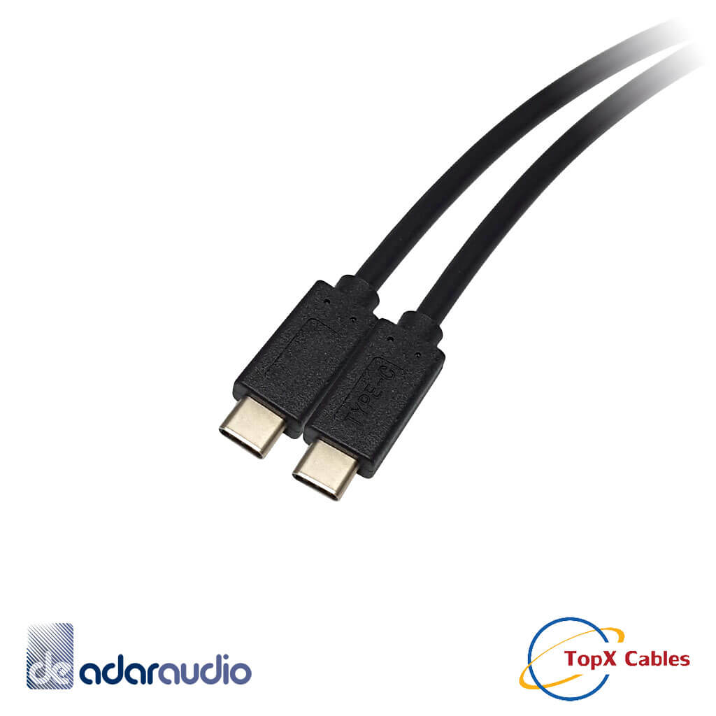 כבל USB 3.1 מהיר עם תקע c ל-c זכר 2 מטר