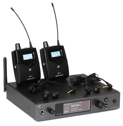 סט משדר זוג מקלטים in-ear מוניטור אלחוטי מקצועי Sennheiser EW IEM G4 TWIN