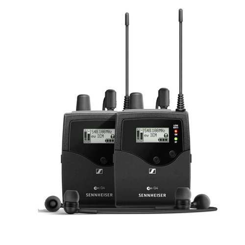סט משדר זוג מקלטים in-ear מוניטור אלחוטי מקצועי Sennheiser EW IEM G4 TWIN