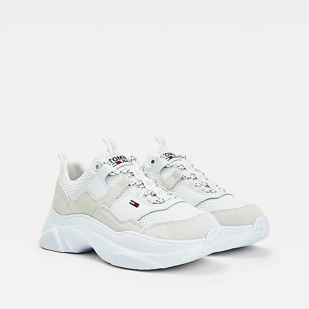 TOMMY HILFIGER SNEAKERSY EN0EN01436 WHITE - סניקרס אישה