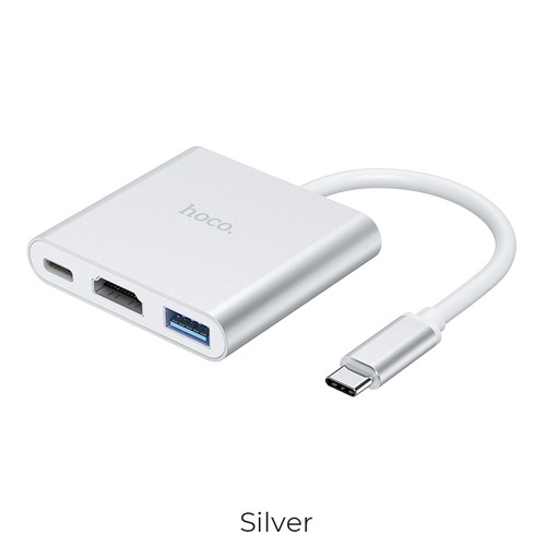 מתאם Hoco HB14 Type-c to Hdmi/Usb3.0/Type-c PD2.0