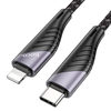 כבל טעינה וסינכרון נתונים  Hoco Cable Type-C to Lightning “U95 Freeway” PD 20W charging data sync 