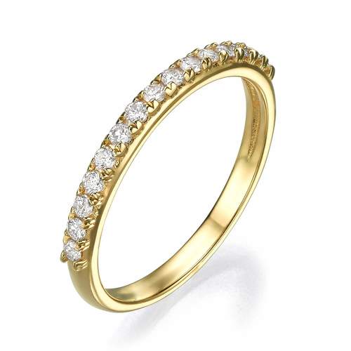 טבעת איטרניטי יהלומים 0.32ct מזהב 14K