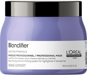 מסכת לשיער BLONDIFIER המעניקה זוהר וברק טהור לכל סוגי הבלונד 500 מ"ל