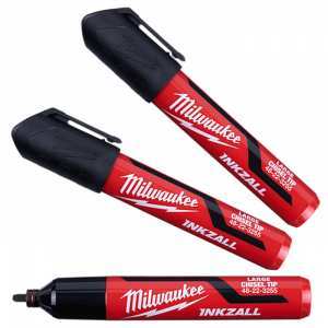 חבילת טושים רחבים שחורים 3 יחידות Milwaukee
