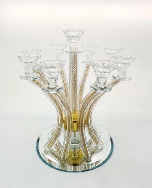 פמוט 9 קנים קריסטל