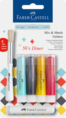 סט 6 גיר שעווה gelatos diner