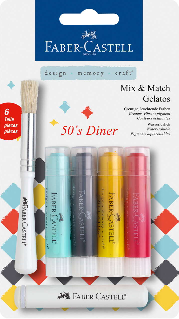 סט 6 גיר שעווה gelatos diner
