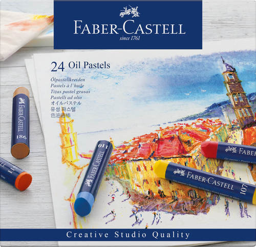 סט 24 יח פסטל שמן faber castell
