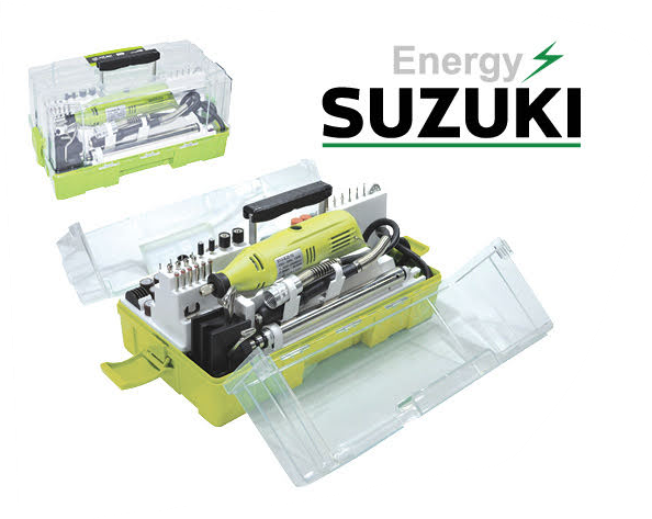 משחזת ציר 130W במזוודה + 242 חלקים 