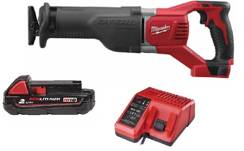 מסור חרב ארוך 18V + סוללה 2.0AH milwaukee
