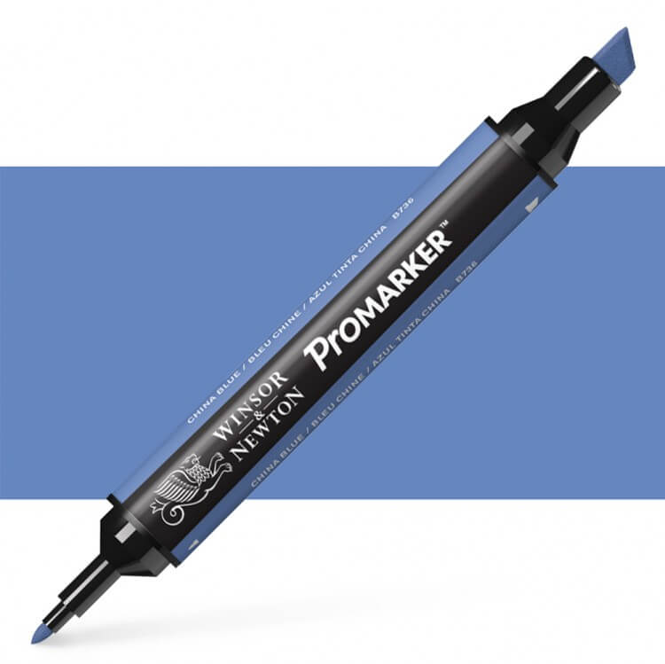 טוש מרקר פנטו Winsor& Newton Pomarker China blue B736