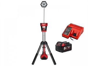 עמוד תאורה נטען 18V + סוללה 5.0AH Milwaukee