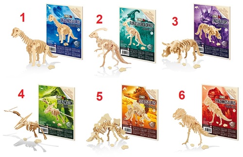 דינוזאור עץ לבניה ללא דבק (מגוון דמויות)