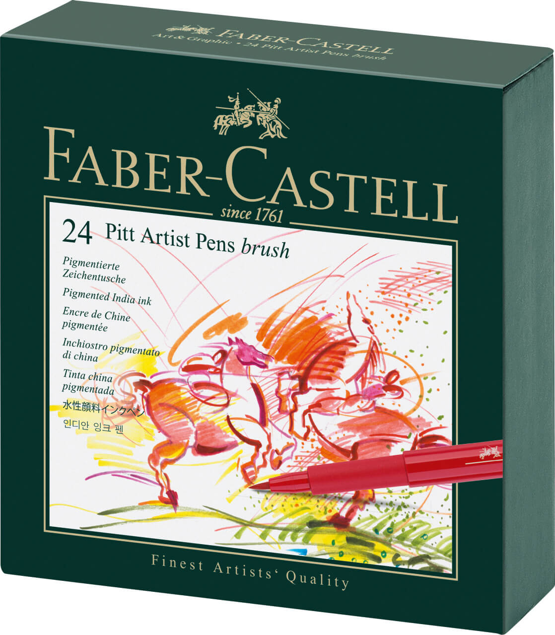 סט 24 טוש מכחול faber castell artist pen B