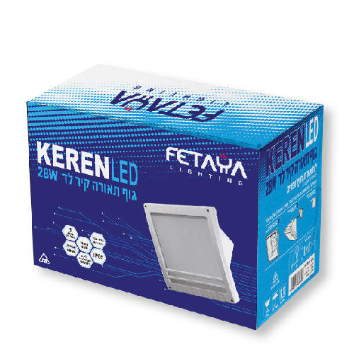 גוף תאורה זוותי KEREN LED בצבע לבן גוון אור קר