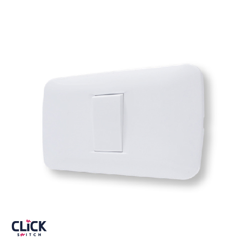 מסגרת CLICK לקופסה מלבנית 1 מודול בצבע לבן