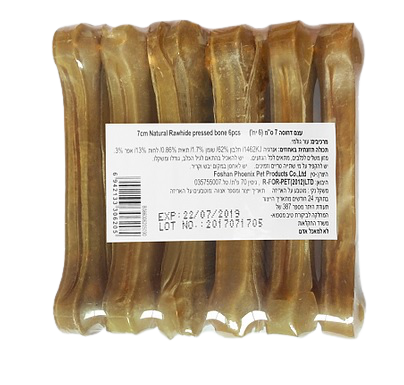 מארז 6 עצמות דחוסות לכלב 7 ס