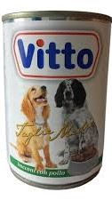 ויטו Vitto שימורים לכלב נתחים בטעם עוף 400 גרם