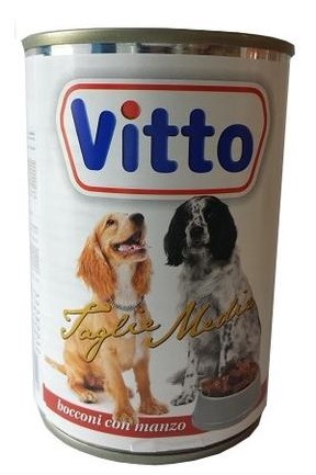 ויטו Vitto שימורים לכלב נתחים בטעם בקר 400 גרם