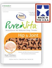 פיור ויטה Pure Vita Hip & Joint חטיף רך לכלב בעיות מפרקים עוף 179 גרם