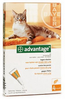 Advantage טיפות - טיפול בפרעושים וקרציות לחתולים