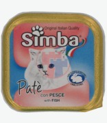 סימבה Simba שימור לחתולים בטעם דג 100 גרם