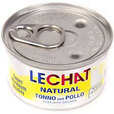 להשט Lechat Natural  מעדן לחתול טונה ועוף בג'לי 80 גרם