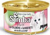 סימבה Simba מעדן לחתול לבבות וכבדי עוף 85 גרם
