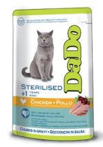 דאדו Dado Sterilised מעדן דיאטטי לחתול עוף 85 גרם
