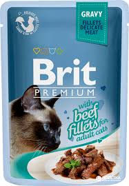 בריט Brit מעדן לחתול בטעם בקר 85 גרם