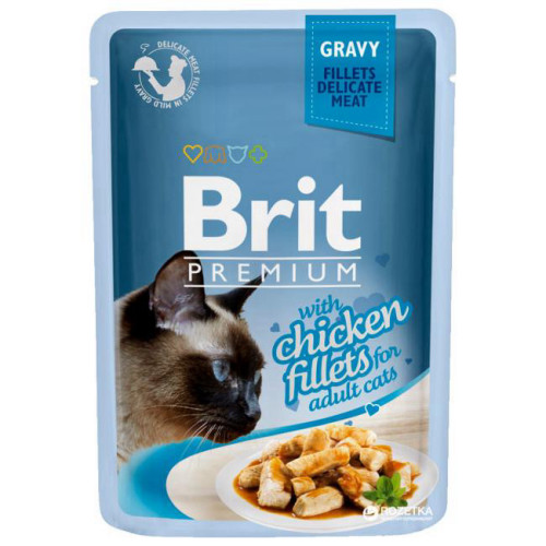 בריט Brit מעדן לחתול בטעם עוף 85 גרם