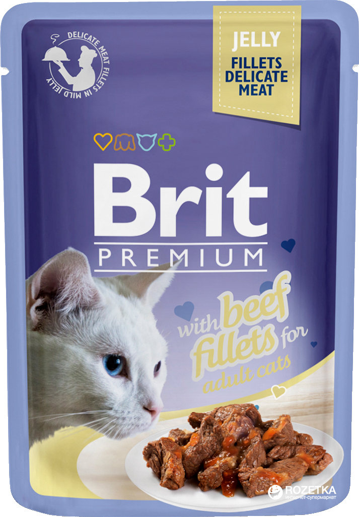 בריט Brit מעדן לחתול בטעם בקר בג