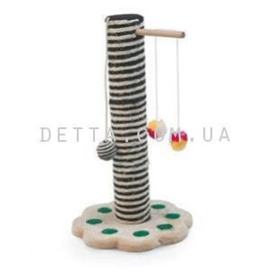 קמון Camon עמוד גירוד עם חוט ו3 כדורים שחור לבן מעמד רגל 30X52