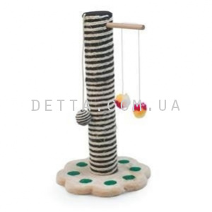 קמון Camon עמוד גירוד עם חוט ו3 כדורים שחור לבן מעמד רגל 30X52